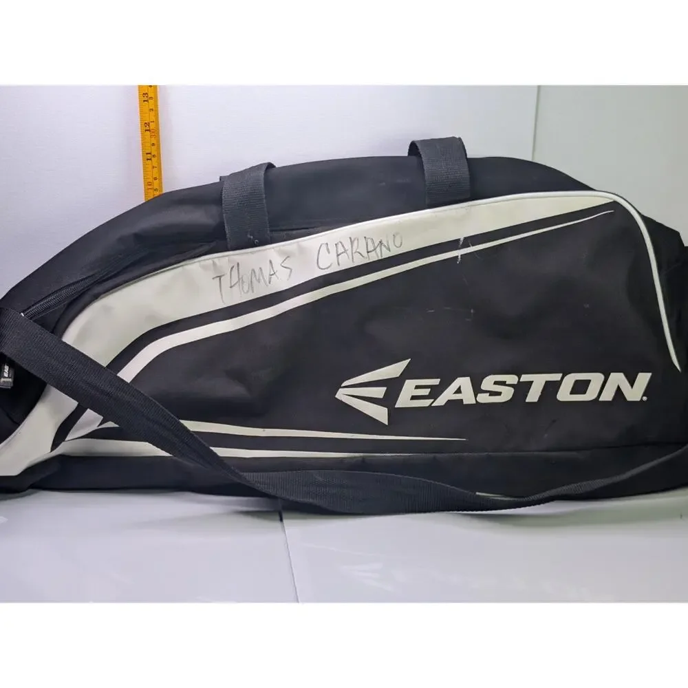 Easton Baseball Softball Equipment Bat Duffel BagBlack White Shoulder Strap